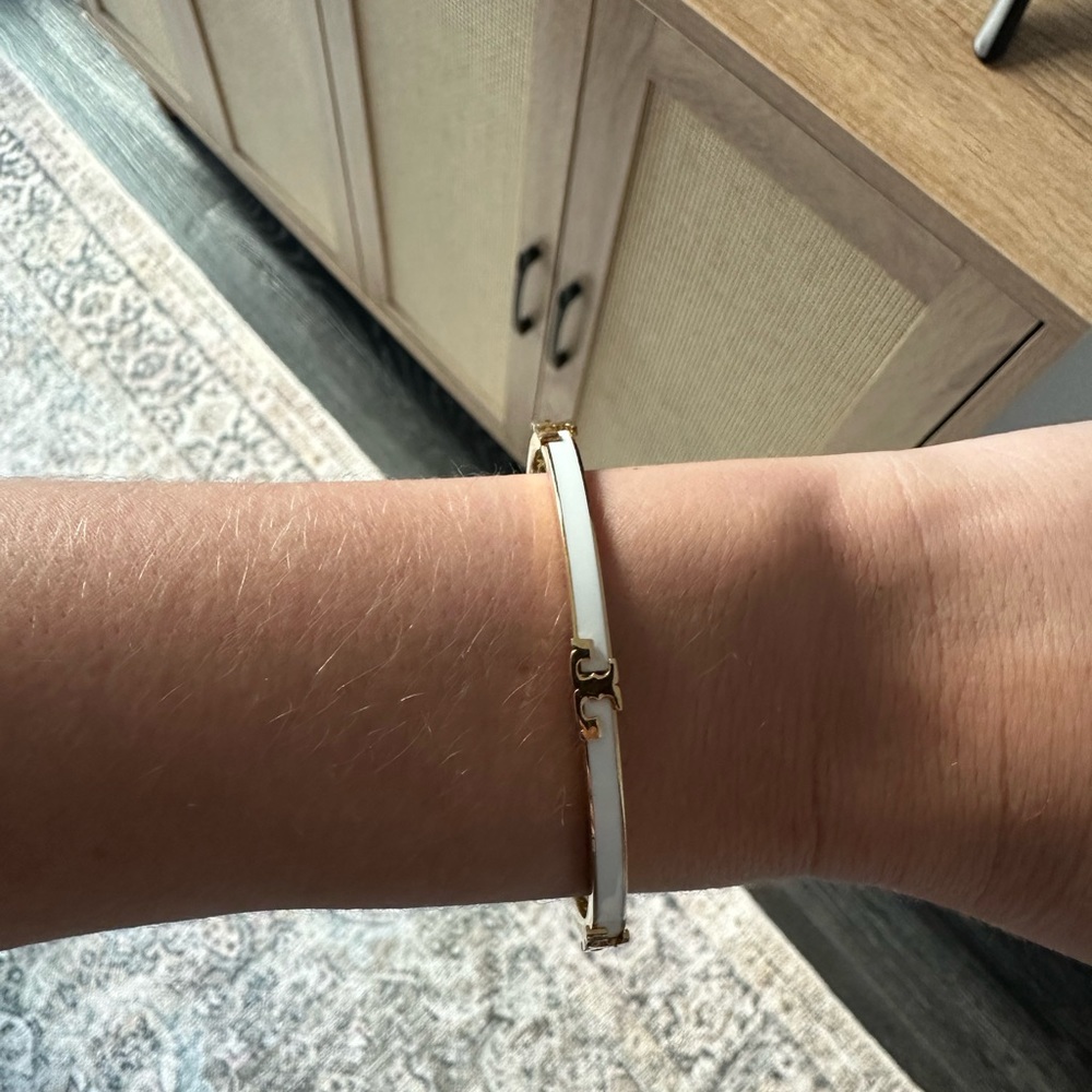 Tory Burch white bangle